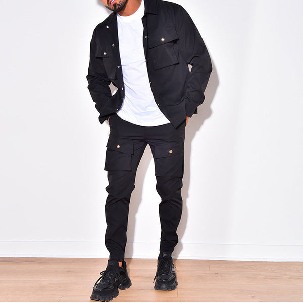 Costume Décontracté Homme Chemise et Pantalon Chino