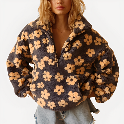 Pull à Fleur Féminin et Chaud pour Femme