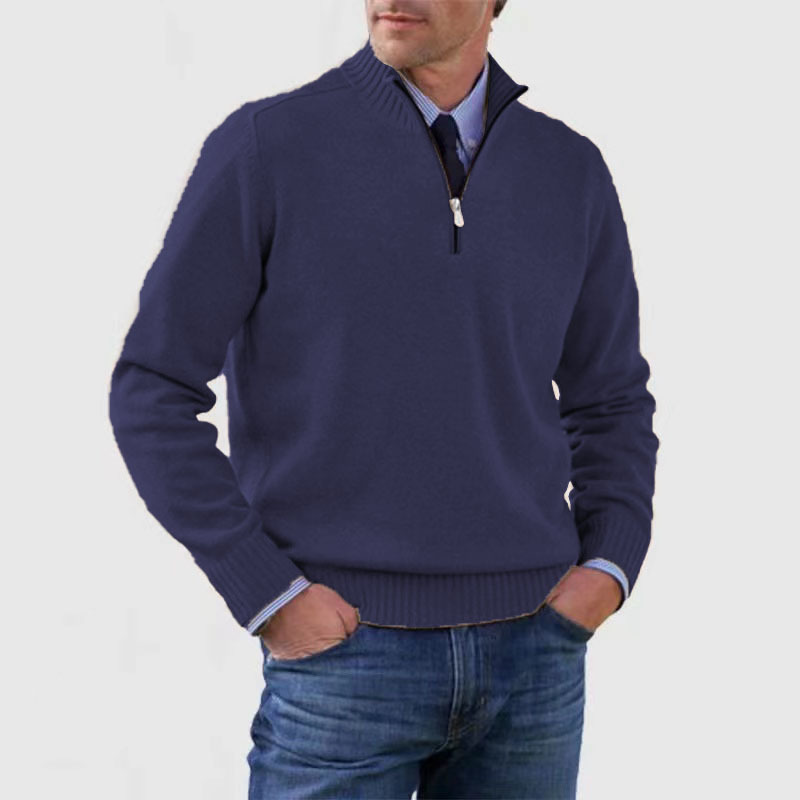 Pull Homme Rouge Bordeaux en Laine Douce