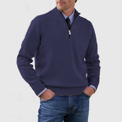 Pull Homme Rouge Bordeaux en Laine Douce