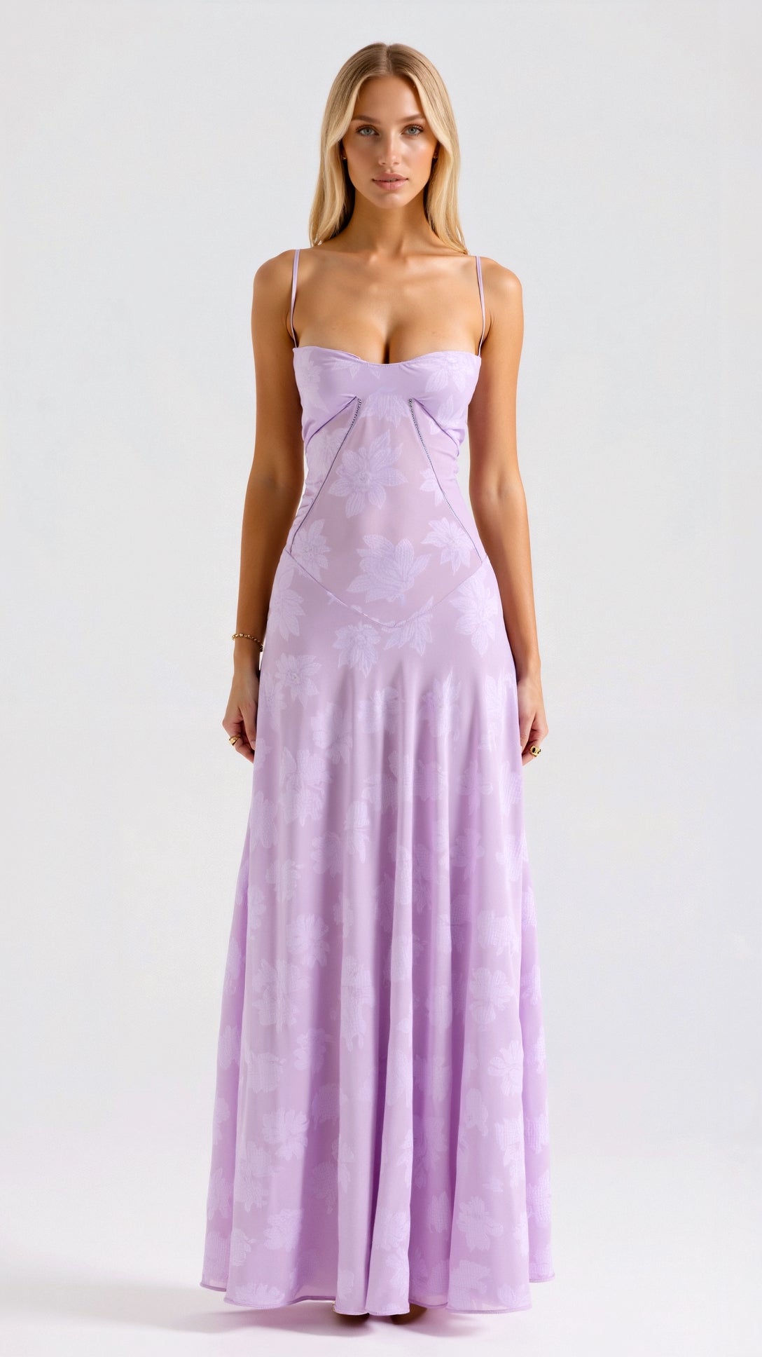 Robe de cérémonie femme longue élégante pour mariée ou invitée