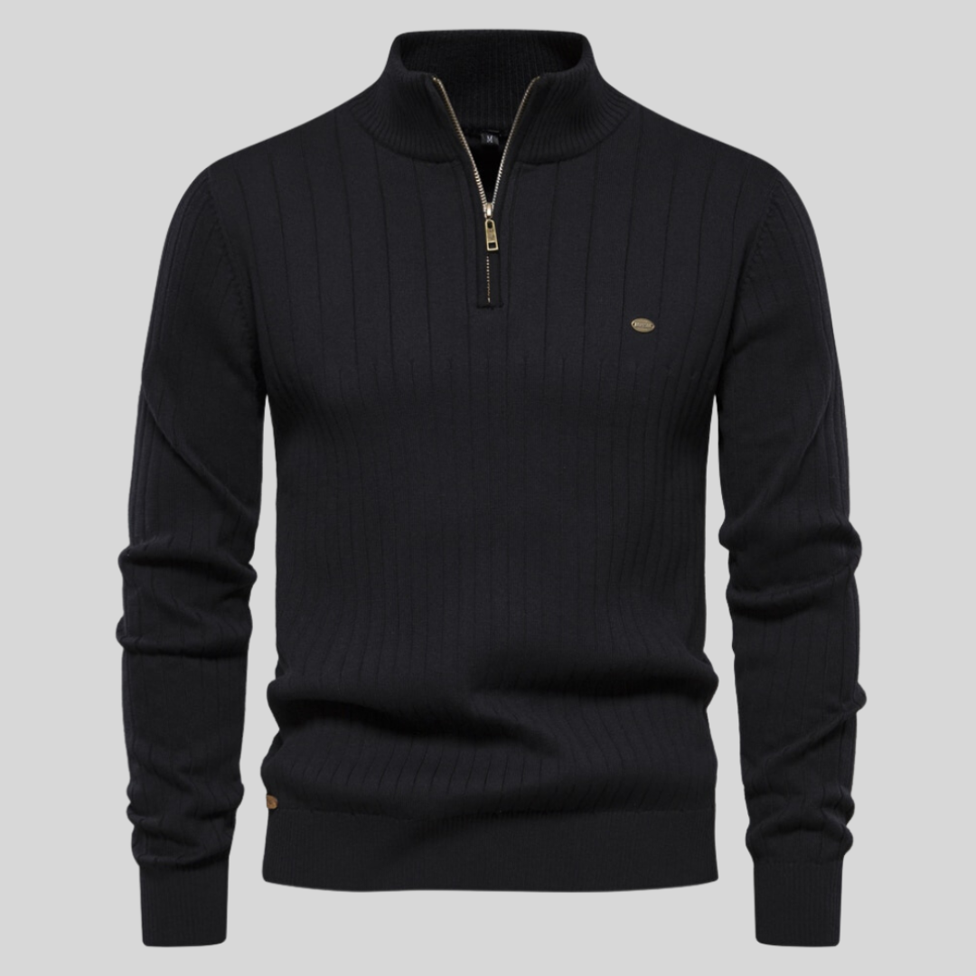 Pull à Manches Longues pour Homme avec Fermeture Éclair - BerlinGlamour