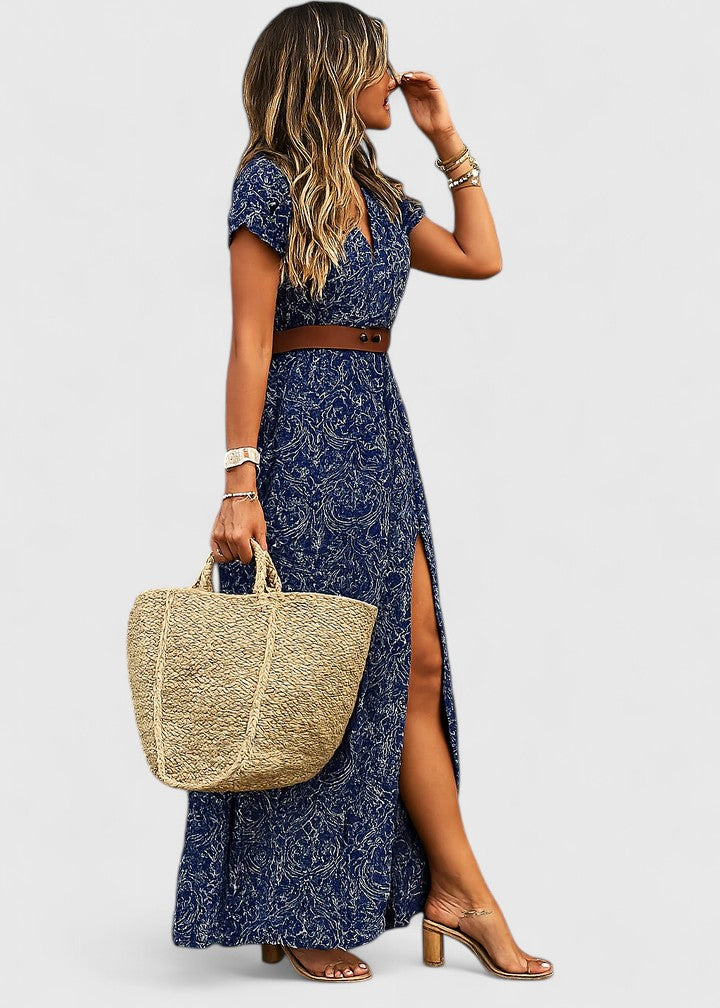 Robe Bohème Décontractée pour Femme avec Décolleté en V - BerlinGlamour