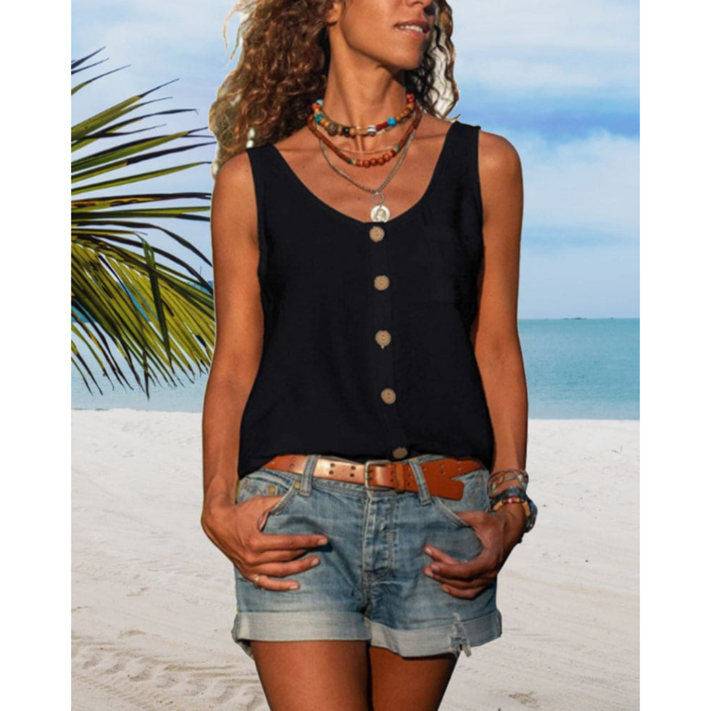T-shirt Femme Décontracté Col V
