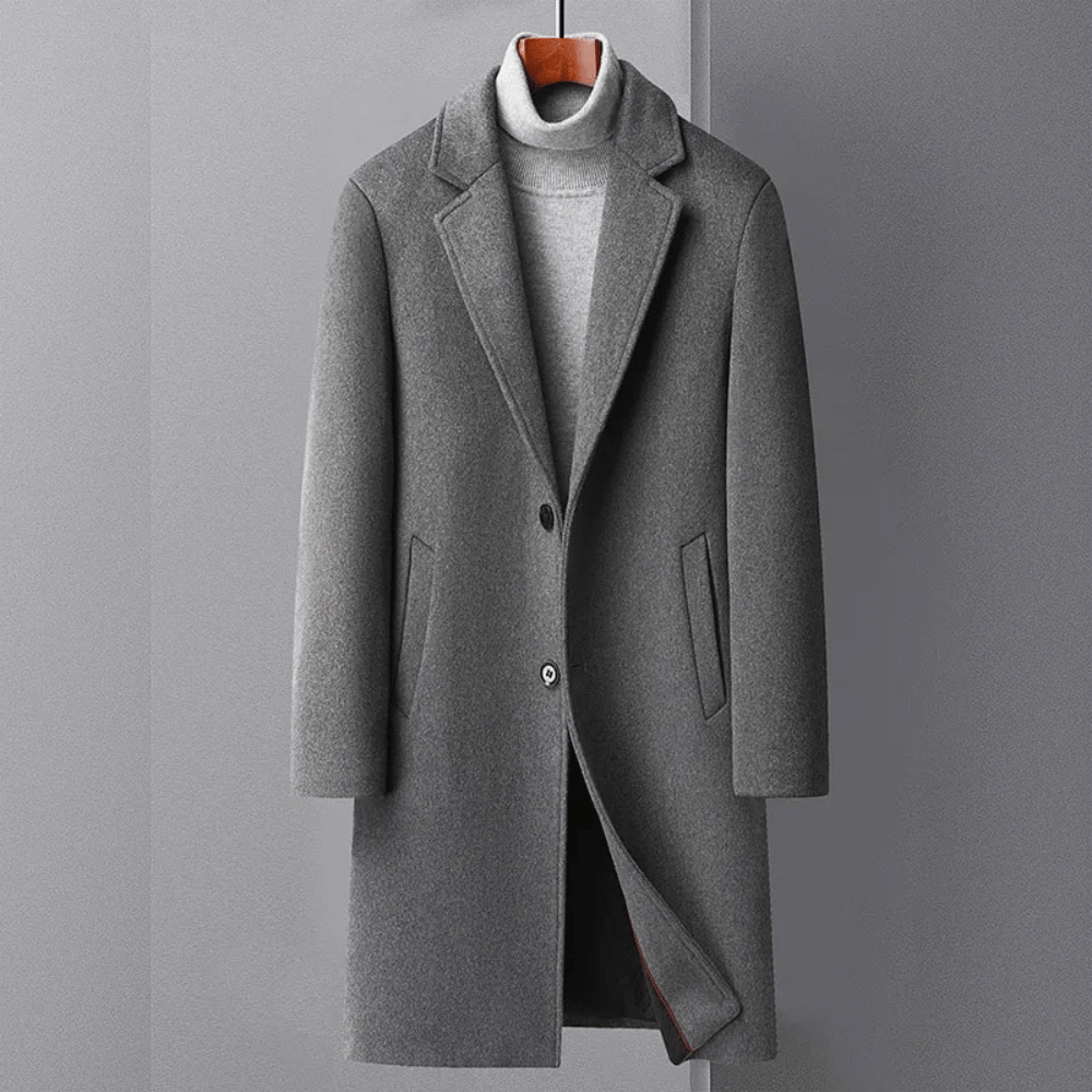 Manteau Homme Hiver Long Imperméable à Boutons