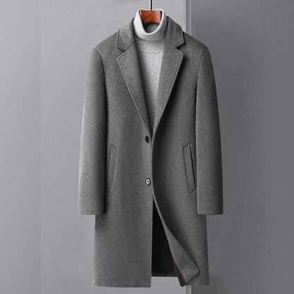 Manteau Homme Hiver Long Imperméable à Boutons