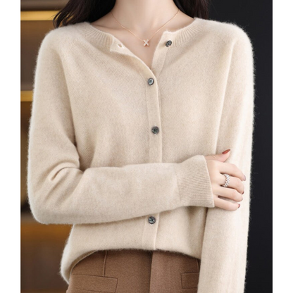 Cardigan Femme Tricot Classique Boutons