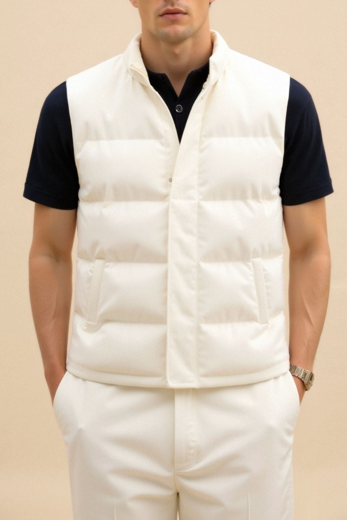 Veste polaire homme légère beige clair