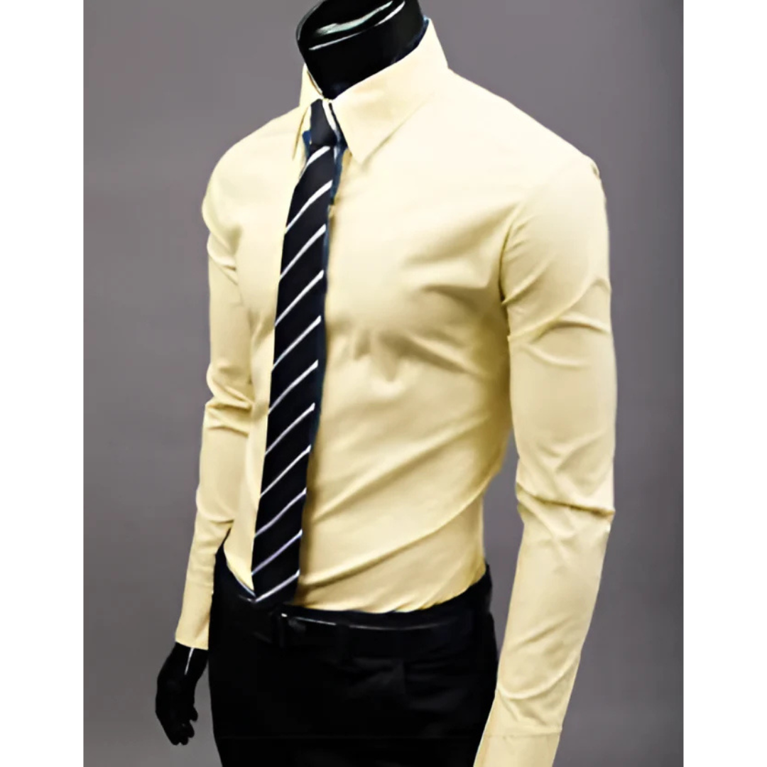Chemise Homme Slim Manches Longues Classique