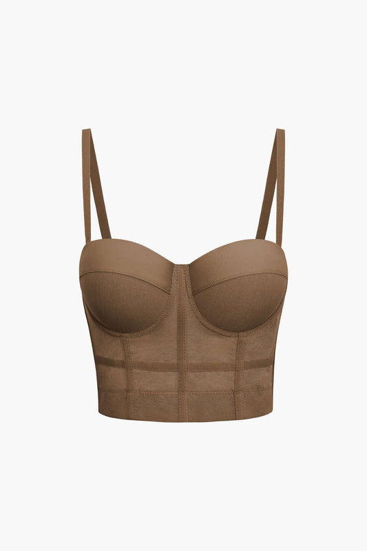 Bustier Top Push-Up avec Coupes Balconnets et Dentelle - BerlinGlamour