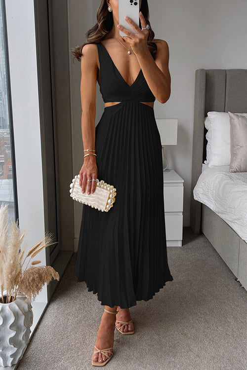 Robe de Soirée Satinée Décolletée avec Ceinture Taille Cintrée