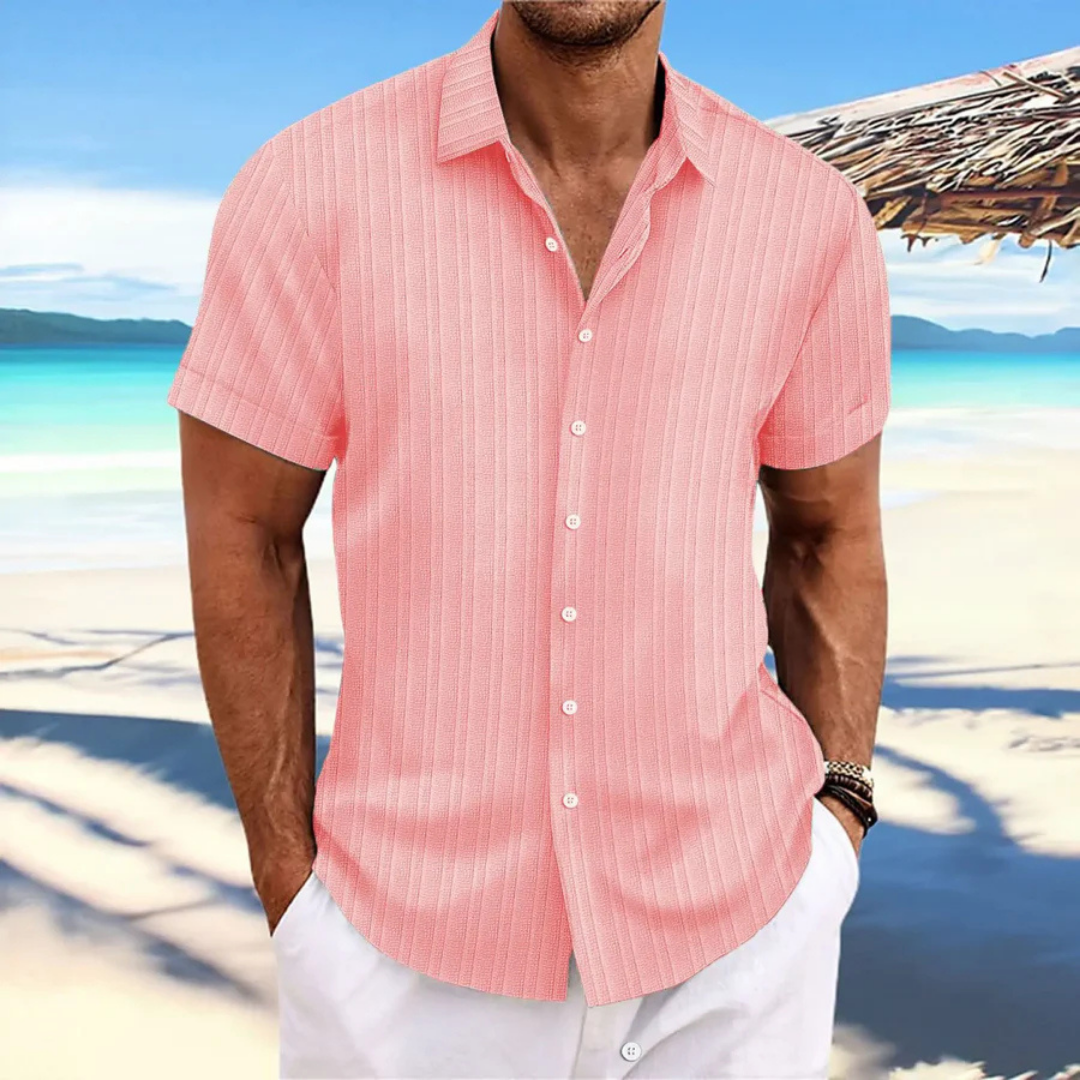 Chemise Homme à Rayures Vertes pour Été