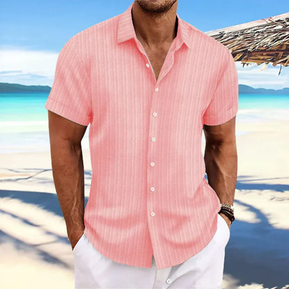 Chemise Homme Décontractée - Modèle Été Manches Courtes et Légère