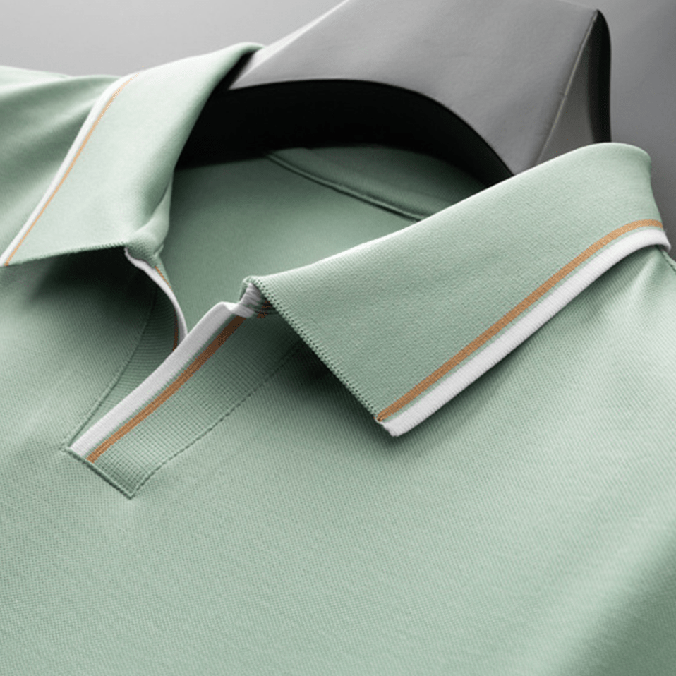 Chemise Polo en Soie Homme Élégant