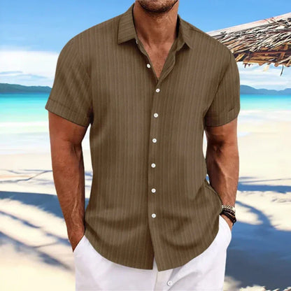 Chemise Homme Décontractée - Modèle Été Manches Courtes et Légère