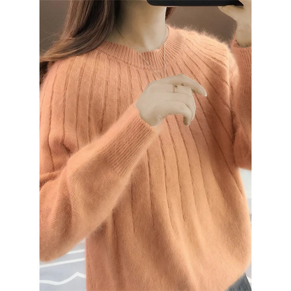 Pull Femme Tricoté Doux et Confortable