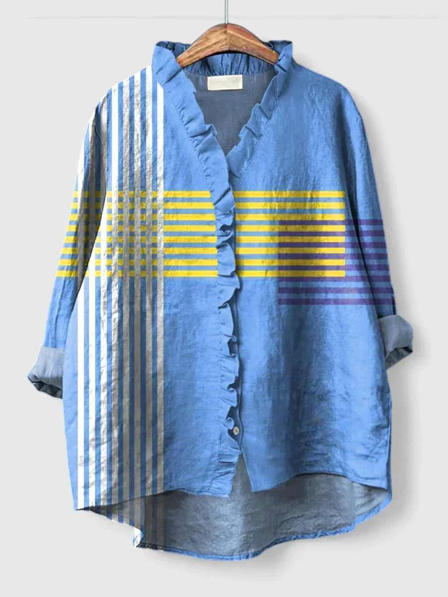 Blouse Décontractée Femme Vécutée en Coton Doux - BerlinGlamour
