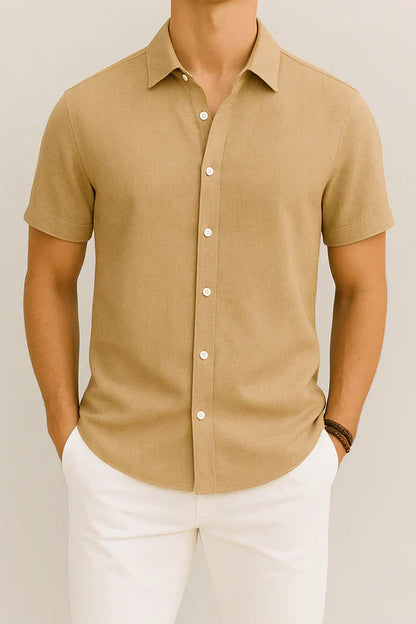 Chemise Homme en Coton Gris Clair Stylish