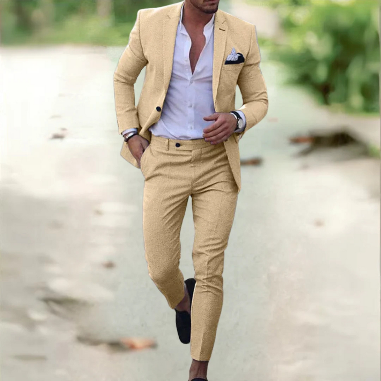 Costume Homme Élégant Taille Fine