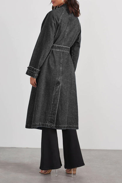 Manteau Long En Jean Pour Femme | Manches Longues