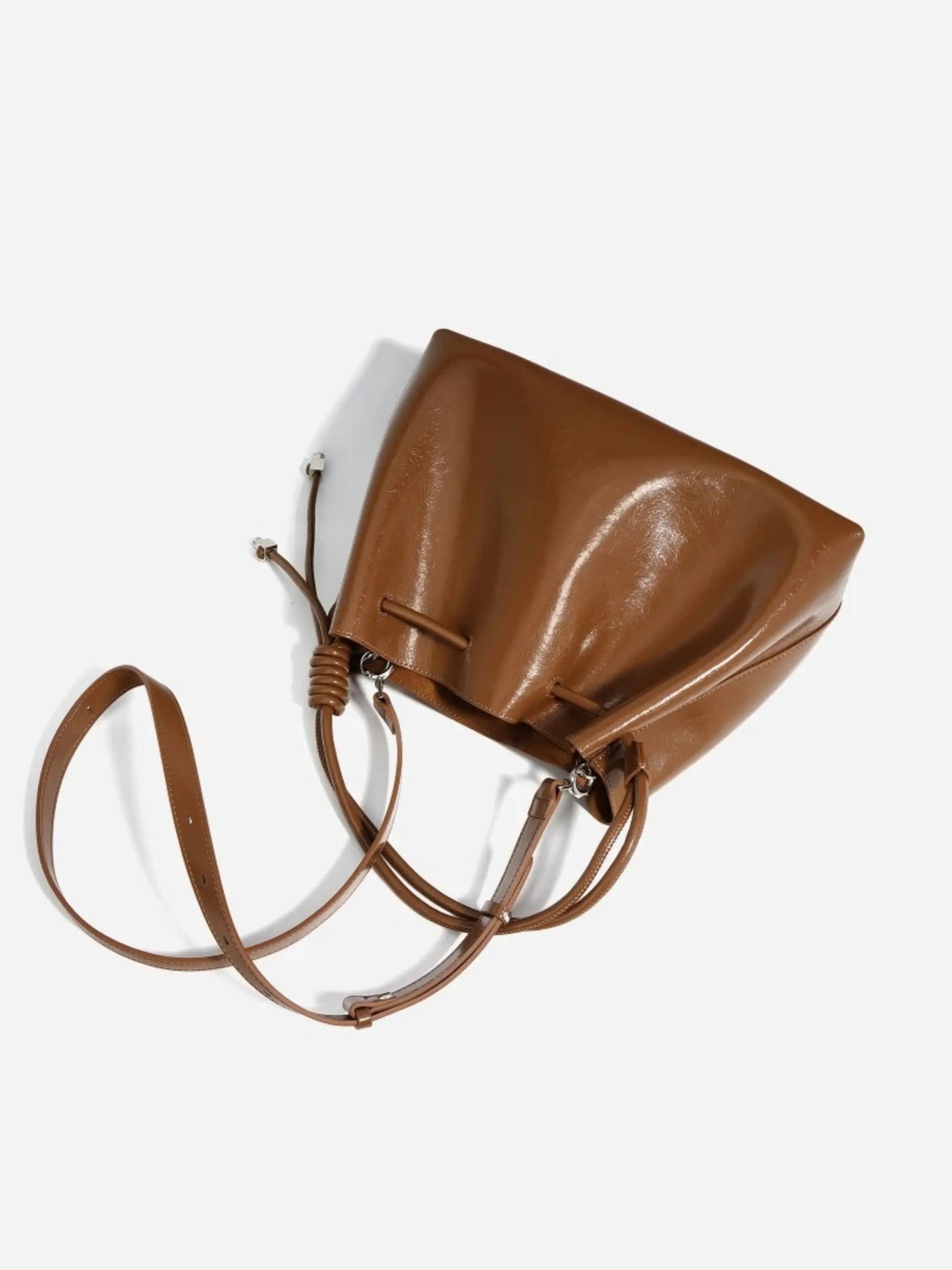 Sac à Main Brillant avec Fermeture à Cordon
