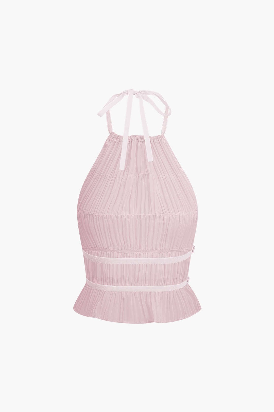 Robe de soirée deux pièces plissée élégante