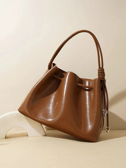 Sac à Main Brillant avec Fermeture à Cordon