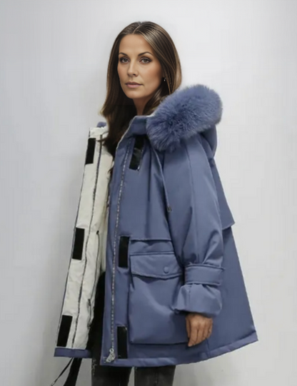 Parka Femme Hiver Épaisse avec Capuche et Manches Longues - PanierRoyale