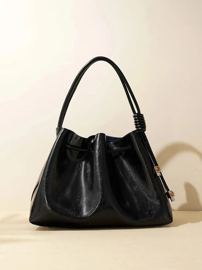 Sac à Main Brillant avec Fermeture à Cordon