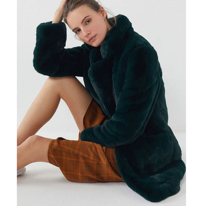 Manteau Femme Élégant Mi-Long pour Automne Hiver