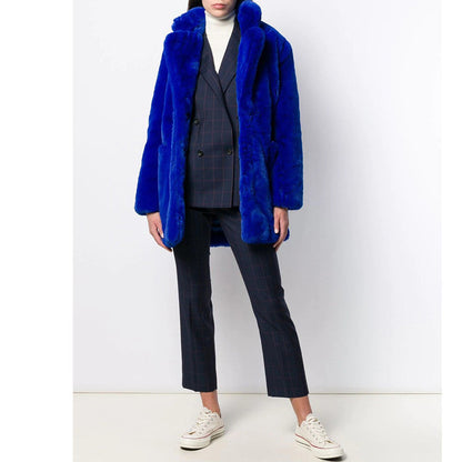 Manteau Femme Élégant Mi-Long pour Automne Hiver