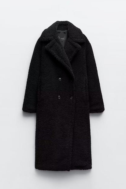 Manteau Femme Long Élégant à Capuchon avec Double Fermeture - PanierRoyale