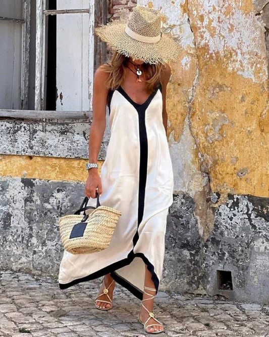 Robe Femme Élégante - Robe Mi-Longue en Soie Douce et Confortable - PanierRoyale