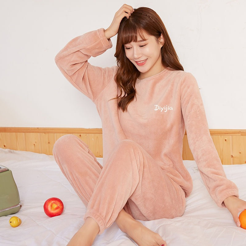 Pyjama Femme Hiver Douillet avec Pantalon Chaud