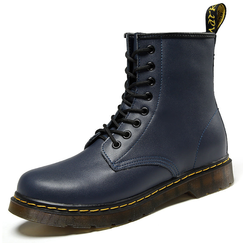 Bottines Unisexe Cuir Imperméable Coupe Montante