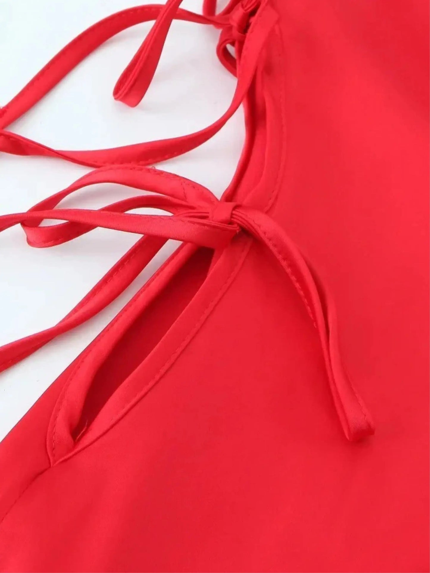 Robe longue femme élégante à lacets