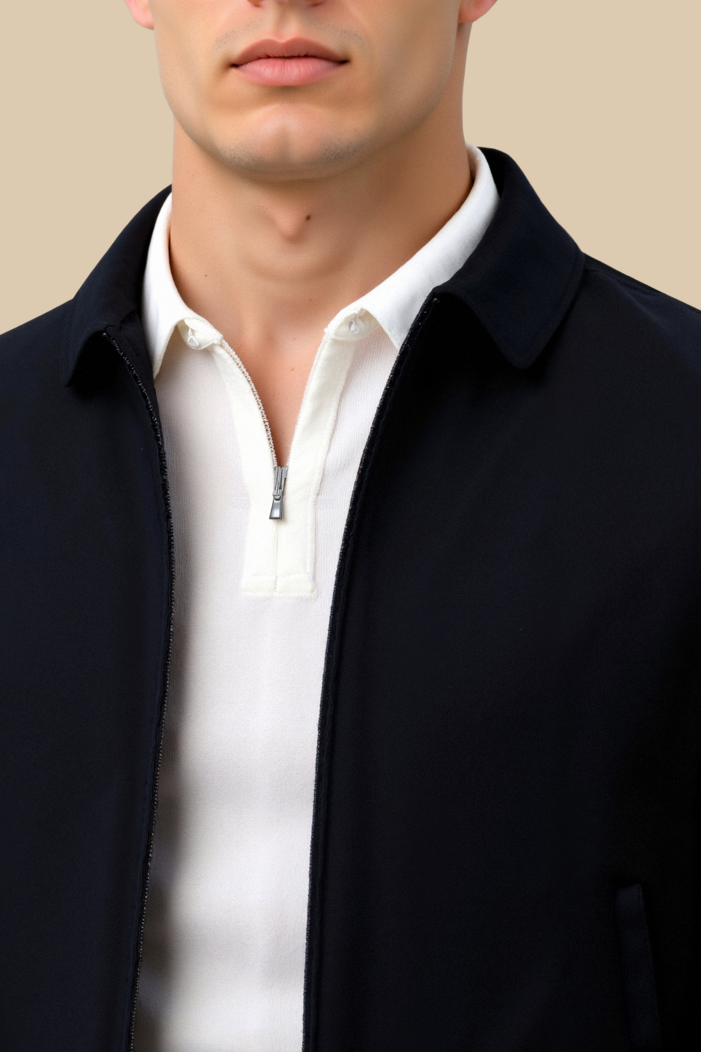 Blouson Homme Noir Élégant