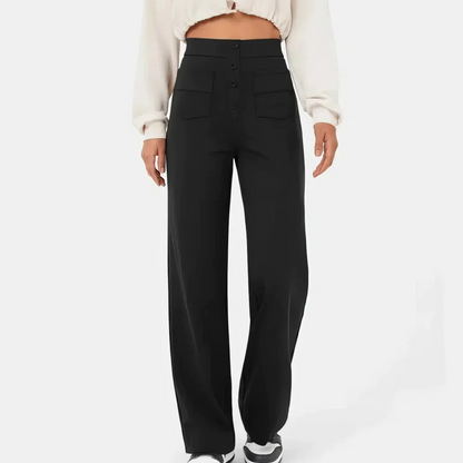 Pantalon Femme Élégant et Confortable Taille Élevée