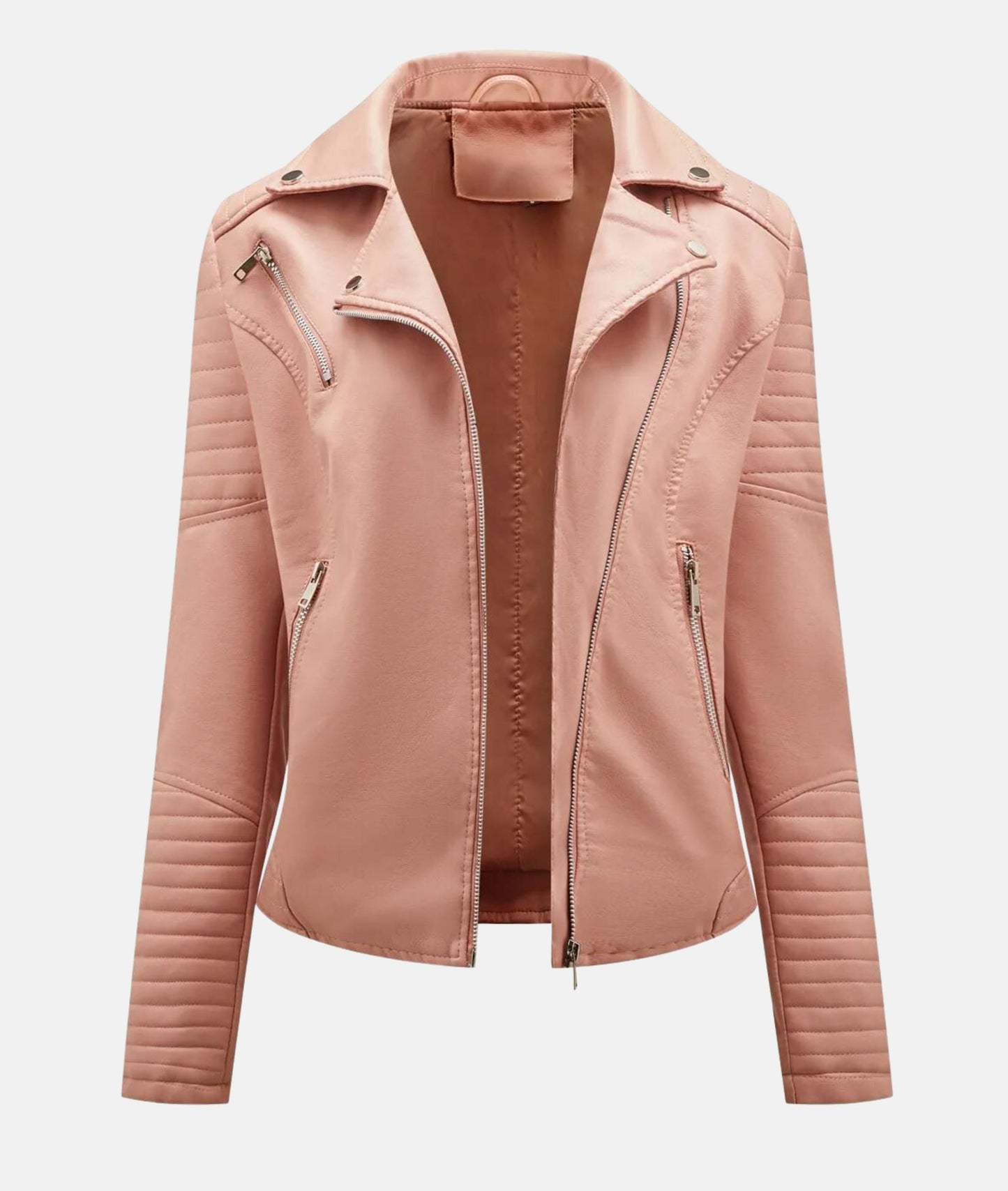 Veste Cuir Femme Élégante Taille Cintrée