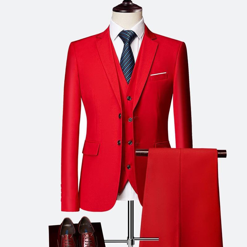 Costume Homme 3 Pièces Slim Fit Élégant pour Mariage ou Soirée
