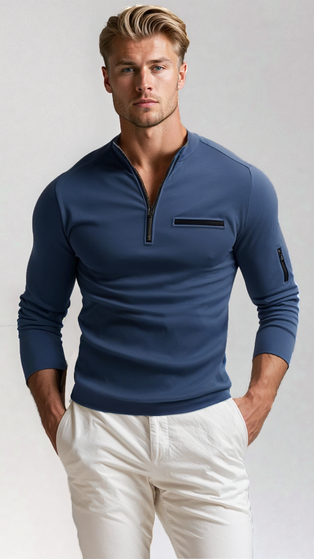 Polo Homme Rayé Élégant Slim Fit - PanierRoyale