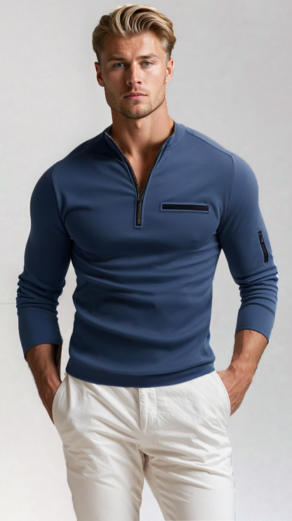 Polo Homme Rayé Élégant Slim Fit - PanierRoyale