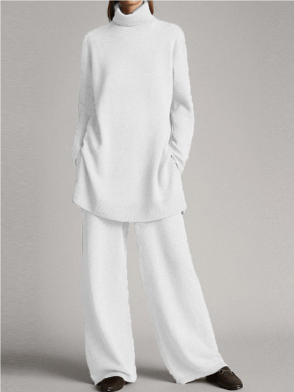 Ensemble Femme Col Roulé et Pantalon Large
