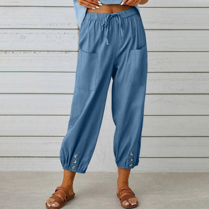 Pantalon Femme Décontracté Taille Relâchée