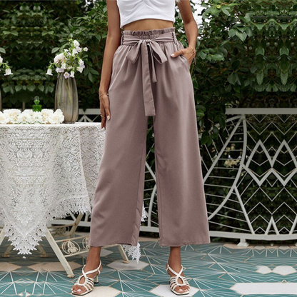 Pantalon Femme Haute Taille Élégant