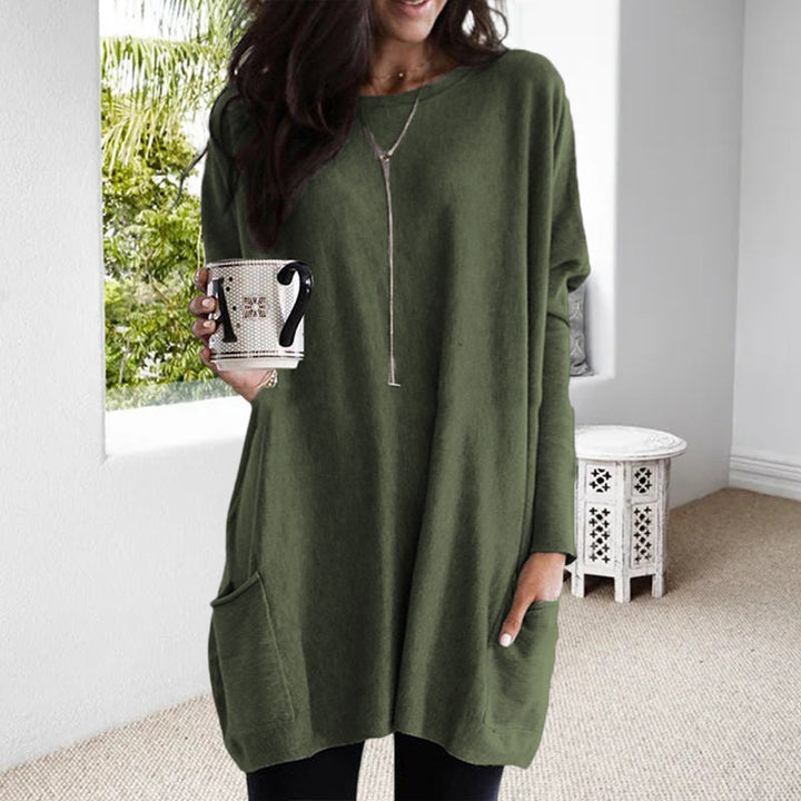 Pull Femme Grand Taille avec Poches pour Hiver