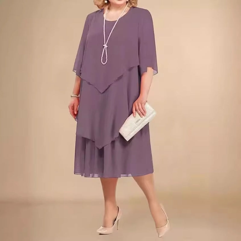 Robe Femme Élégante à Volants avec Manches Longues - PanierRoyale
