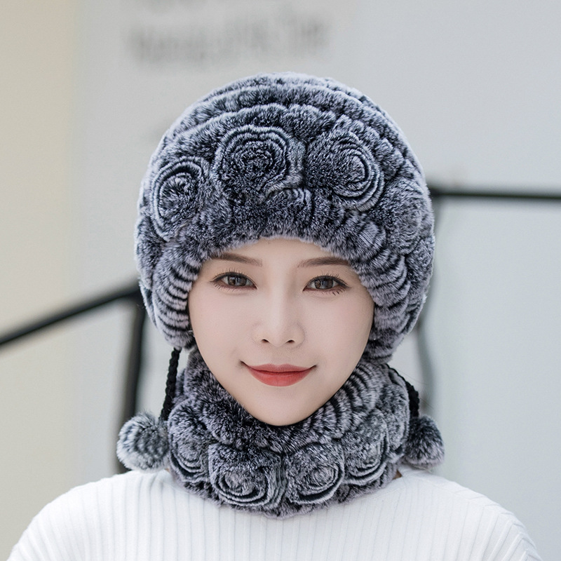 Bonnet Femme Hiver Fourré Doux et Confortable
