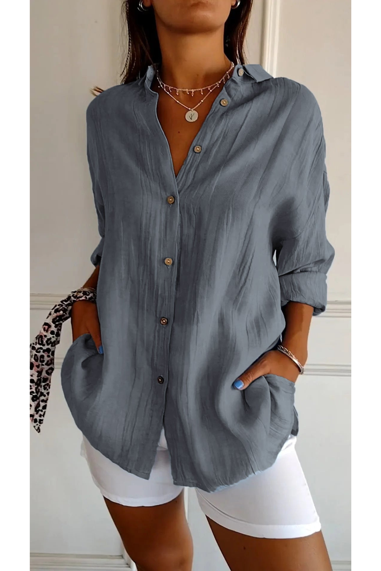 Chemise Femme Manche Courte Élégante et Légère