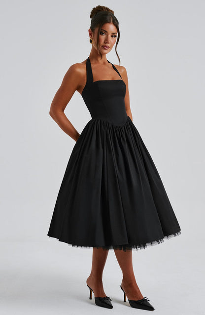 Robe de mariée invitée midi élégante pour femmes